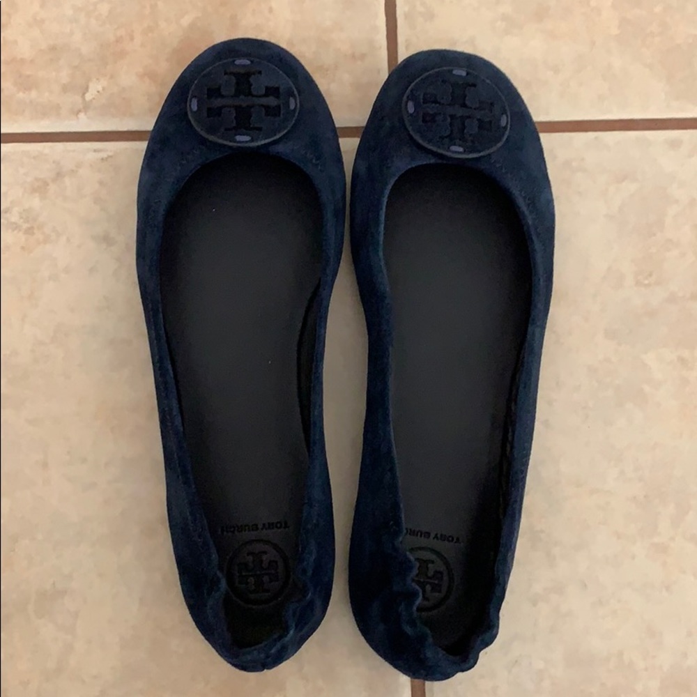Tory Burch Minnie Travel Ballet Flat, Navy 8.5